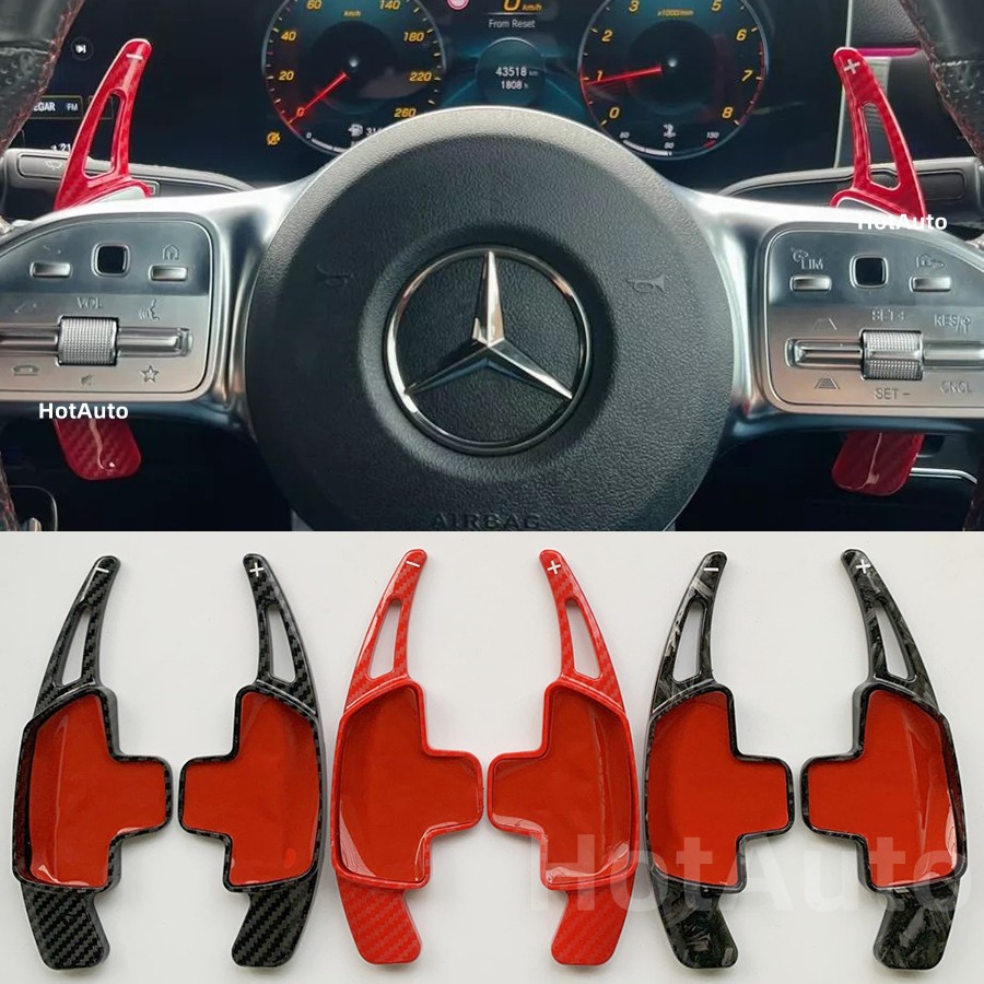ส่วนขยายแป้นเปลี่ยนเกียร์ของพวงมาลัย Mercedes Benz C Class W205 A Class W176 GLC W213 A200 GLE Paddle Shift