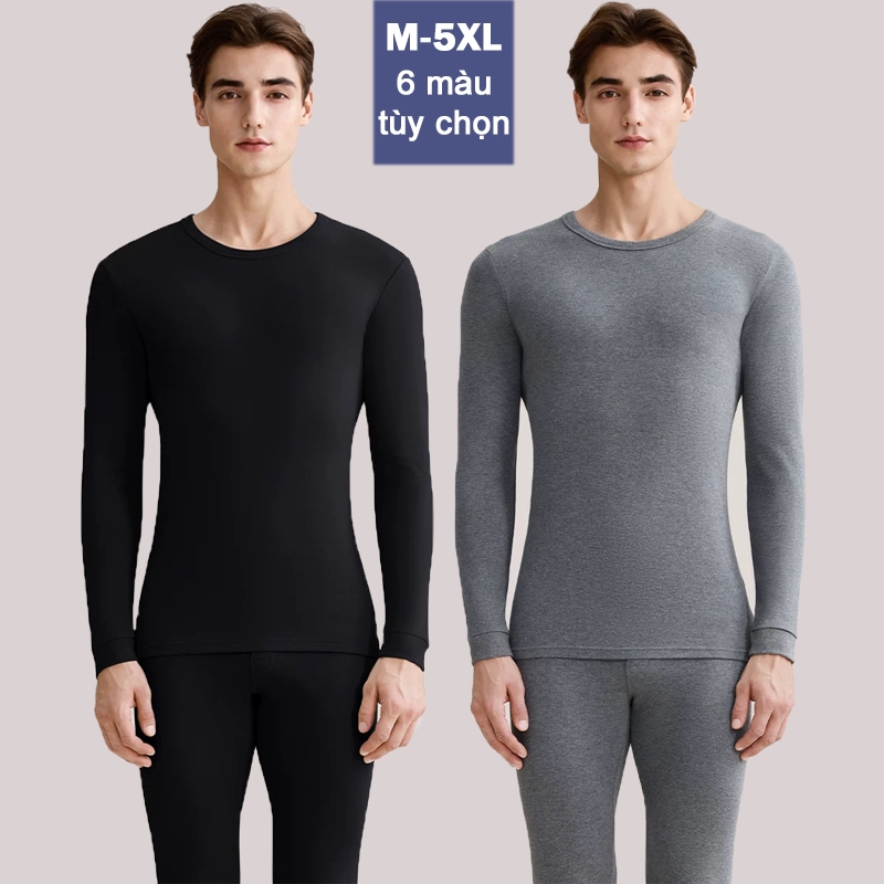 MANSTR ชุดชั้นในผู้ชาย ดีไซน์ขนแกะรอบคอกับกางเกง สำหรับฤดูหนาว