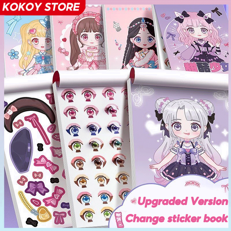 ทําเอง สติกเกอร์แต่งตัวเจ้าหญิงของเล่นหนังสือเงียบสําหรับสาวการศึกษาแต่งตัวตุ๊กตาหัตถกรรมของขวัญเจ้าหญิงเต็มร่างกายแต่งตัวสติกเกอร์เงียบหนังสือสา