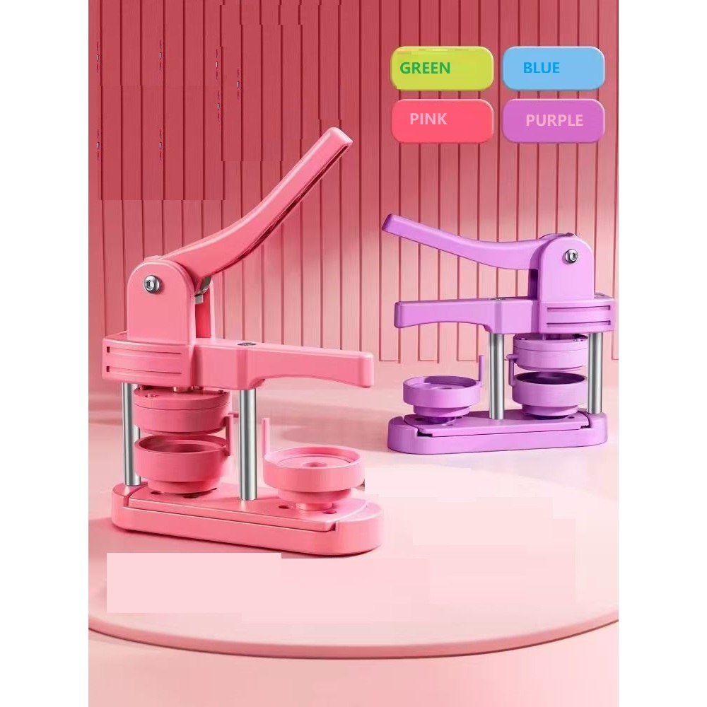 Sg168 purple 58 มม.หมุนเครื่องทําป้ายปุ่มสีเขียว button badge MAKER สําหรับทําตราปุ่ม DIY