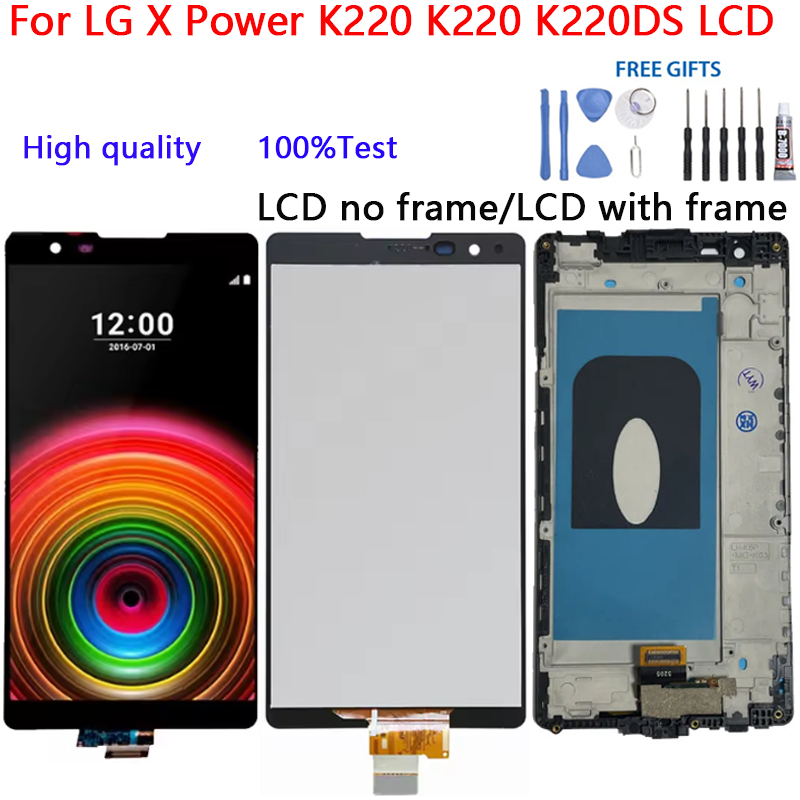 สําหรับ LG X Power K220 K220 K220DS จอแสดงผล LCD Touch Screen Digitizer Glass Assembly อะไหล่ซ่อม