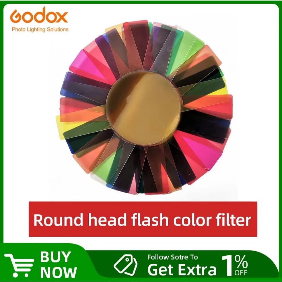ตัวกรองสี Godox เข้ากันได้กับแฟลช Speedlite Godox V1 Series