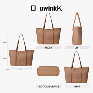 O-owinkK Stranda Bag กระเป๋าสะพายผ้าใบผู้หญิง ความจุใหญ่ ทนทาน สีสดสวย ไม่เปื้อนง่าย