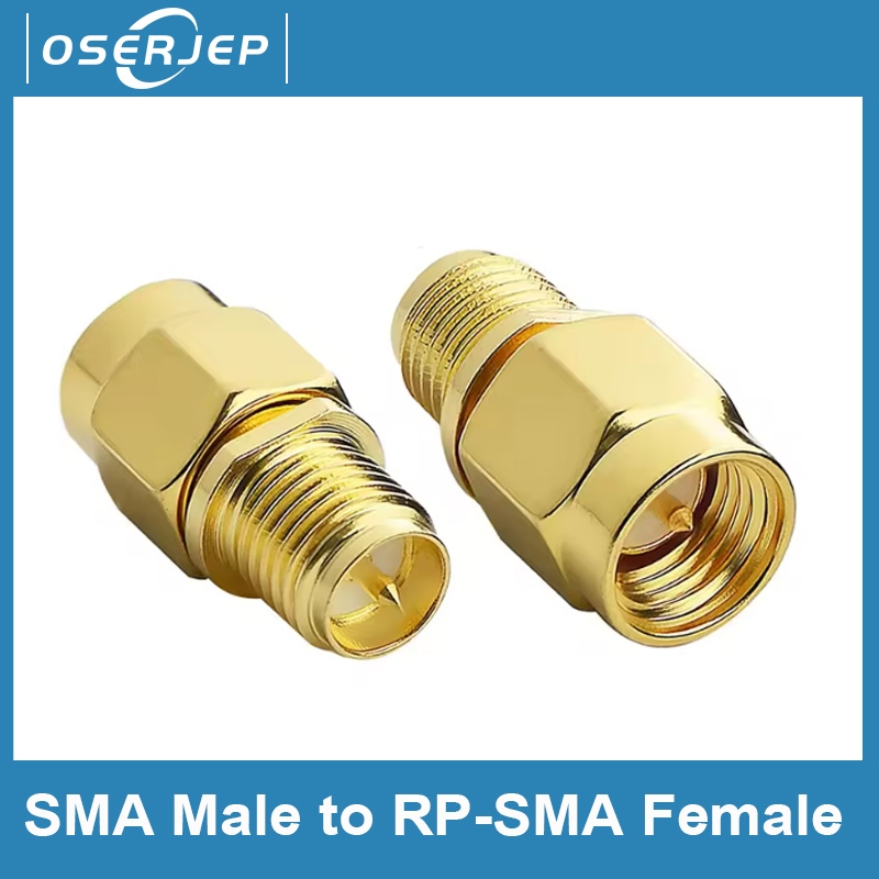 RF SMA Straight Goldplated SMA Male Plug to RP-SMA Female Converter ทองเหลืองทองแดงชุบทอง