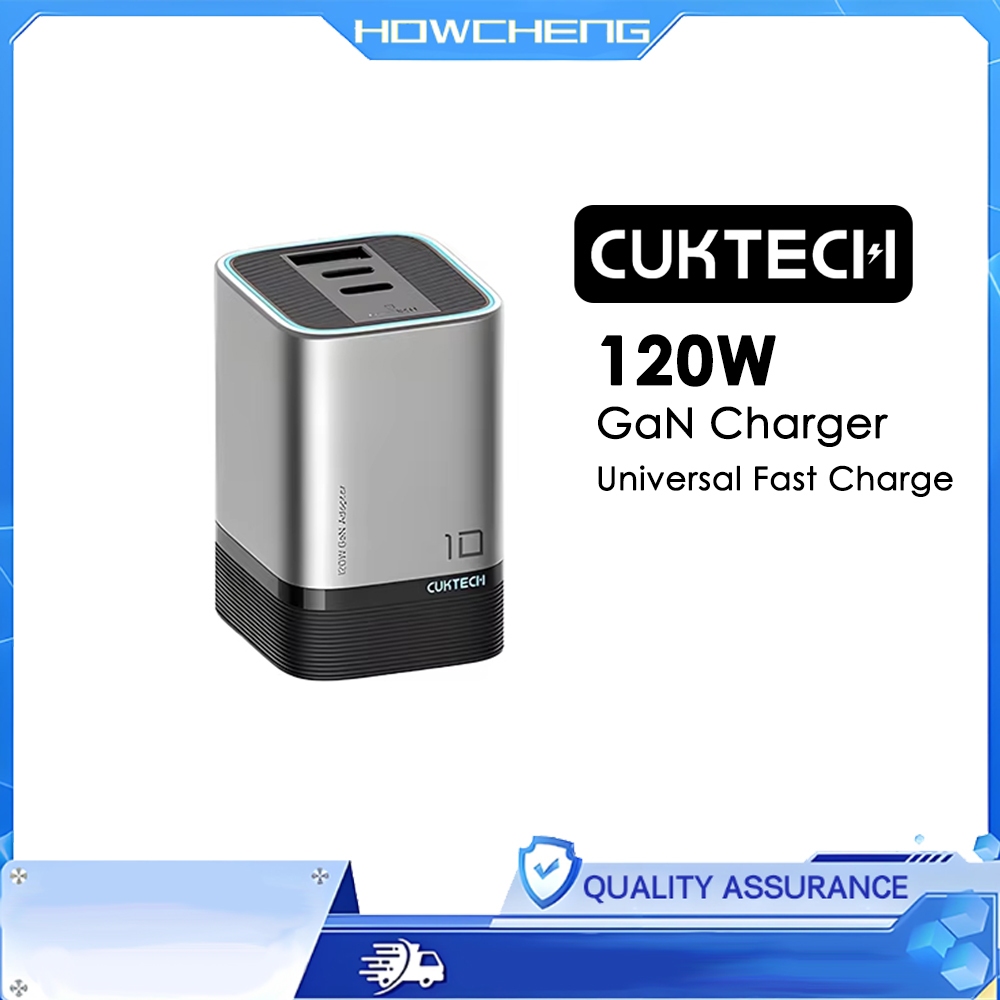 CUKTECH Mini 120W GaN Charger 3 พอร์ต 100W PD สําหรับแล็ปท็อป 65W สําหรับโทรศัพท์