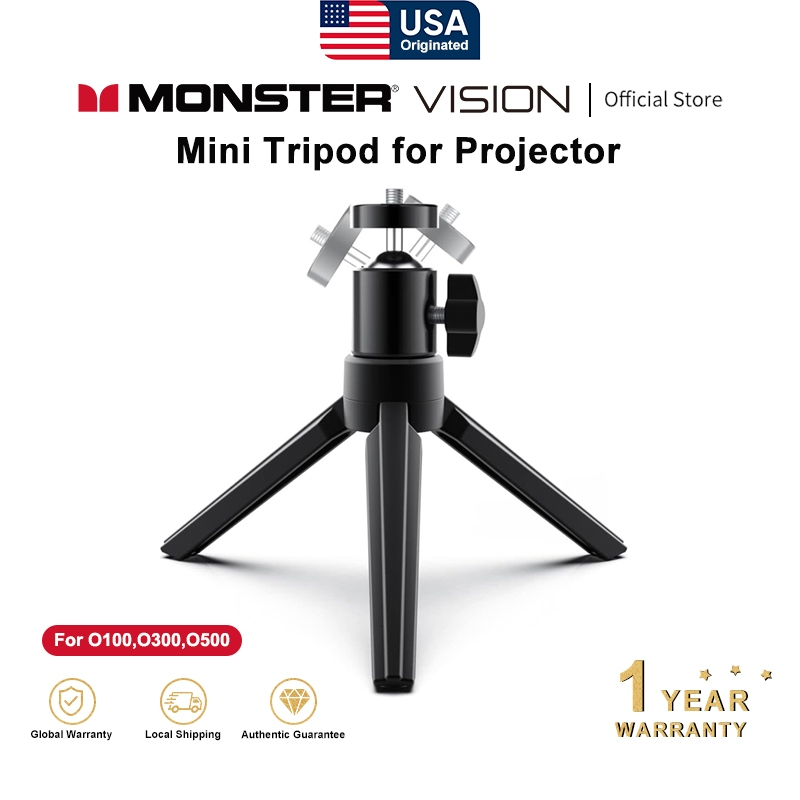 ขาตั้งขาตั้งกล้องโปรเจคเตอร์ขนาดเล็ก Monster Vision 360° หมุนเดสก์ท็อปขาตั้งกิมบอลแบบพกพา