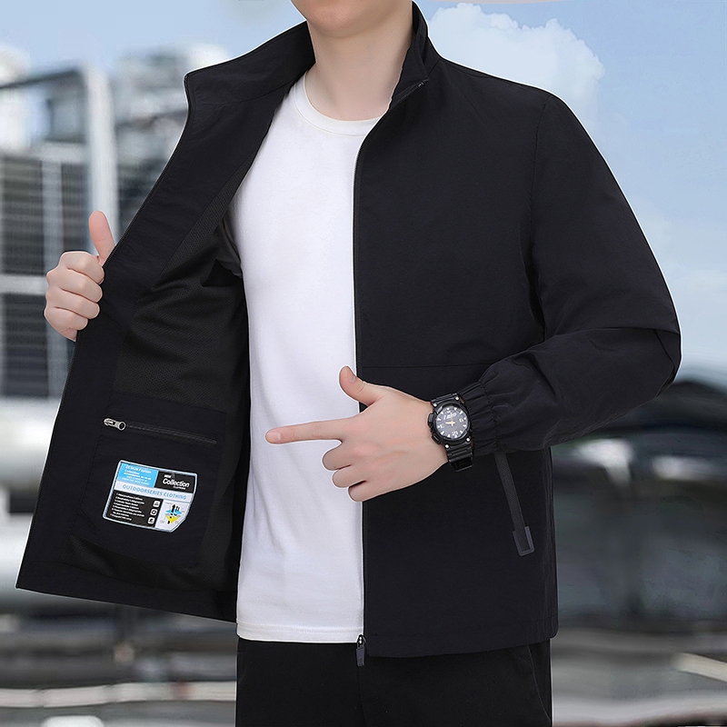 เสื้อแจ็คเก็ต M-8EXL สำหรับผู้ชาย ดีไซน์ลำลอง สไตล์หลวม เหมาะสมทั้งฤดูใบไม้ผลิและฤดูใบไม้ร่วง