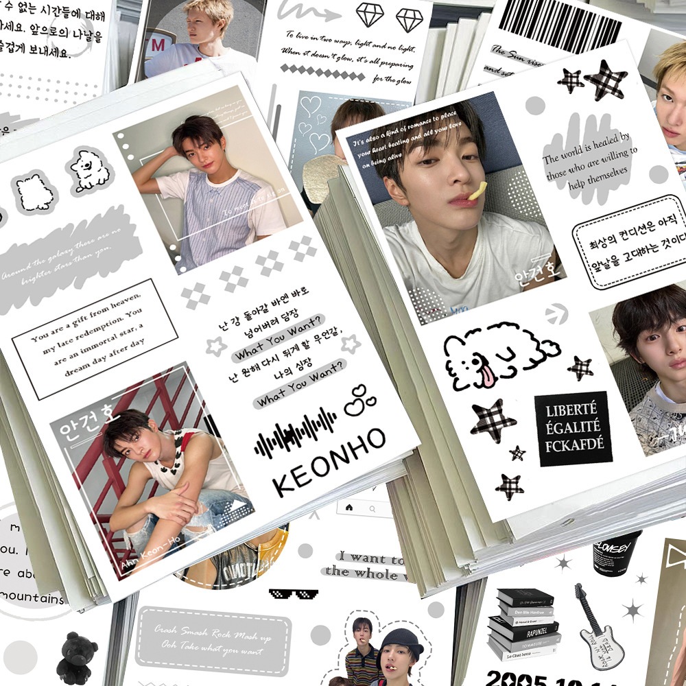 8ชิ้นเด็กชายเกาหลีกลุ่ม คอร์ติส สติกเกอร์ ทําเอง โทรศัพท์กระเป๋าเดินทางแล็ปท็อปขวดสมุดสติกเกอร์ - รูปที่ 2