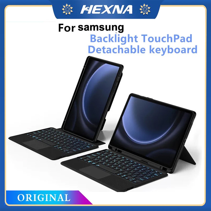 Keyboard Case เคสคีย์บอร์ดแม่เหล็กถอดไร้สายสําหรับ Samsung Galaxy Tab S8 Ultra S9 Ultra S10 Ultra เค