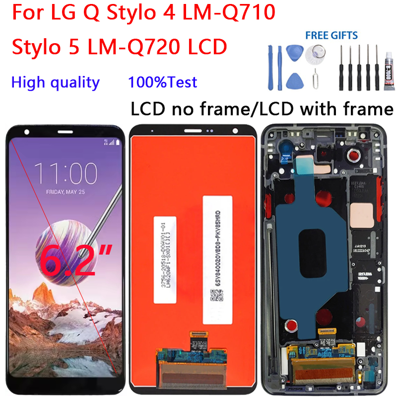 สําหรับ LG Q Stylo 4 LM-Q710 Stylo 5 LM-Q720 จอแสดงผล LCD Touch Screen Digitizer Glass Assembly อะไห