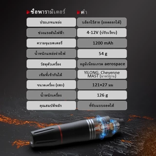 YILONG ชุดเครื่องสักปากกาไร้สายมอเตอร์ระดับโปร 1200mAh, อินเทอร์เฟซ RCA, ชาร์จ Type C, ชุดครบชิ้น 47 ชิ้น อุปกรณ์ครบชุด เหมาะสำหรับฝึกซ้อมและผู้ที่ชื่นชอบศิลปะสัก