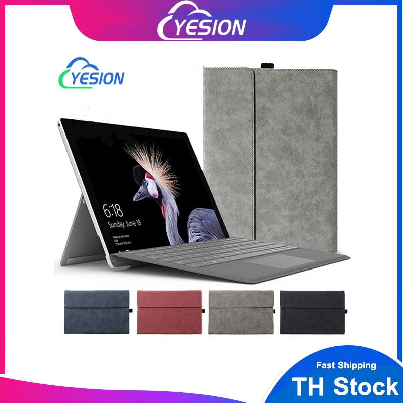 เคสหนัง PU Case ฝาพับ พร้อมช่องใส่คีย์บอร์ด สําหรับ Microsoft Surface Pro 8 Pro 7 7 Plus 6 5 4 13 นิ้ว Go 1 2 3 4