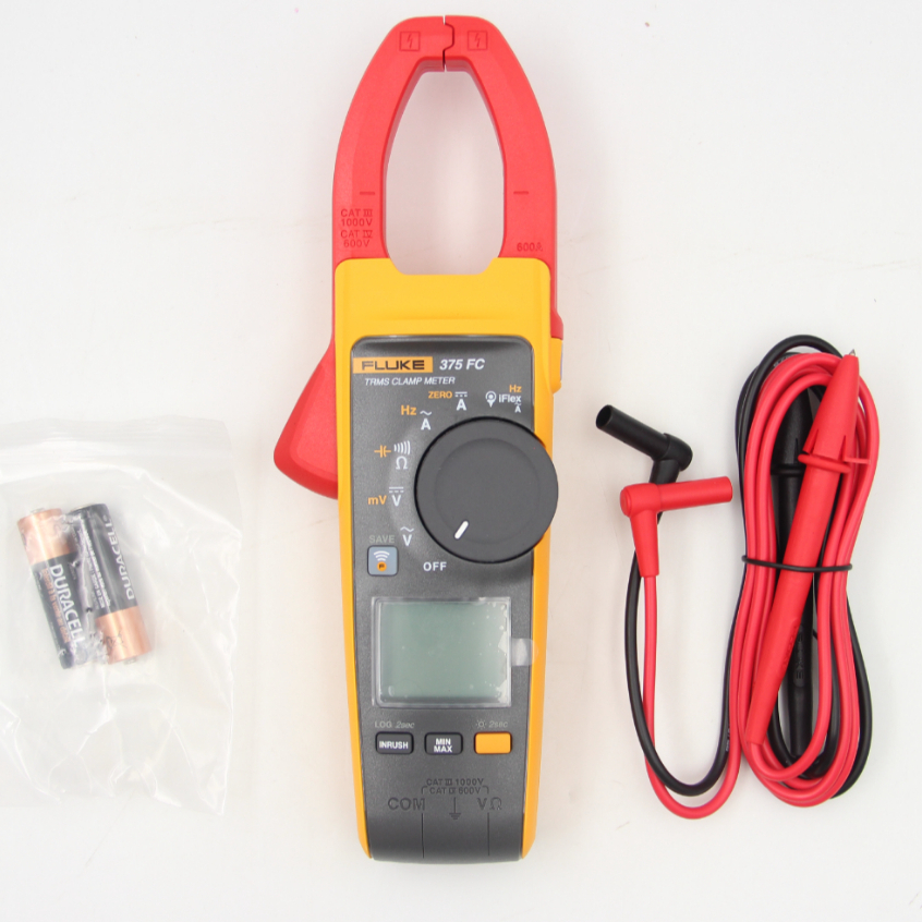 Fluke 375 FC True-RMS แคลมป์มิเตอร์ AC/DC 600A แคลมป์มิเตอร์ F375FC