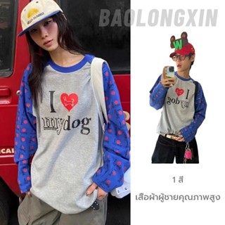 Baolongxin ท็อป cotlon สไตล์แฟชั่น ดีไซน์บ่าเฉพาะตัว เหมาะทุ…