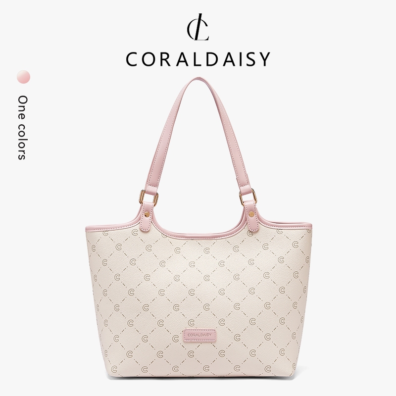 CORALDISY กระเป๋า tote สำหรับผู้หญิง การออกแบบน่ารัก พกพาสะดวก มีช่องเก็บแล็ปท็อป ความจุใหญ่