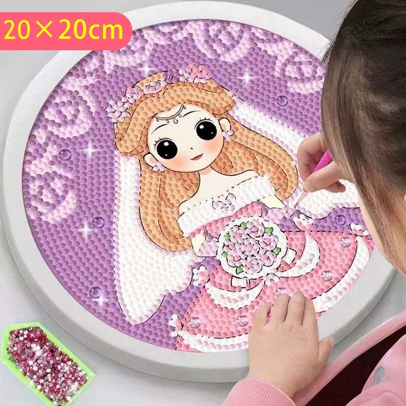 ภาพติดเพชรคริสตัล 💎20×20cm DIY Diamond Painting ลายการ์ตูน เจ้าหญิง Anime ภาพตกแต่งบ้าน
