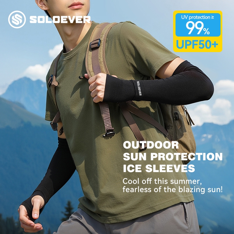 【TH Delivery】SOLOEVER UV protection Arm Sleeves ปลอกแขนป้องกันรังสียูวี UPF50 เหมาะสำหรับกิจกรรมกลางแจ้ง ปกป้องผิว