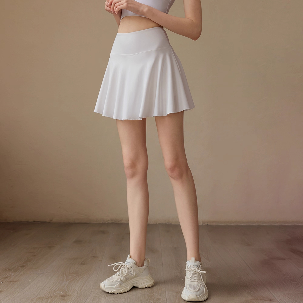 Leisure กระโปรงโยคะ กระโปรงกีฬาเทนนิส กระโปรงเทนนิสสาวอวบ (มีซับใน) เหมาะกับใส่ออกกําลังกาย วิ่ง ผ้าใส่สบาย - รูปที่ 7