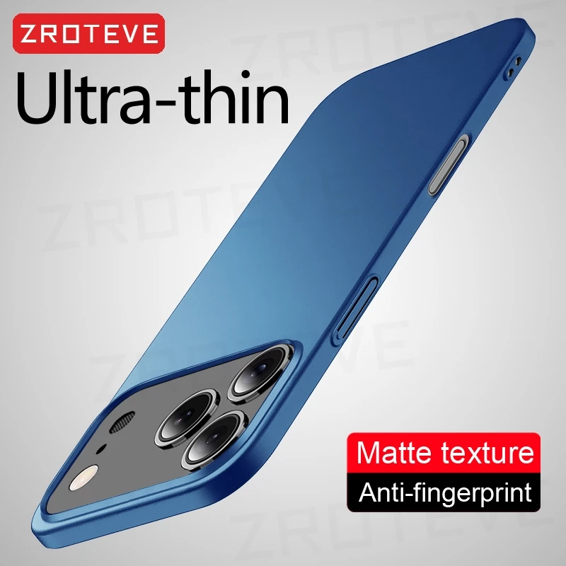 สําหรับiPhone17 ProกรณีZROTEVEหรูหราUltra Slim Frosted Hard PCสําหรับiPhone 17 Air 17e 16 16e 14 15 Pro Max iPhone16 iPhone15 Plusเคสโทรศัพท์