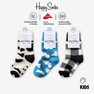 Happy Socks ถุงเท้าข้อยาว ผ้าฝ้าย น่ารัก สําหรับเด็ก