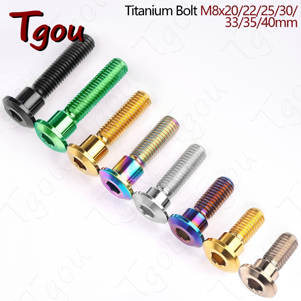 Tgou ไทเทเนียม Bolt M8x20/22/25/30/33/35/40มม.สกรู Hex ซ ็ อกเก ็ ตหัวสําหรับรถจักรยานยนต ์ Yamaha ดิสก ์ เบรกสกรู Suzuki Refit Bolt