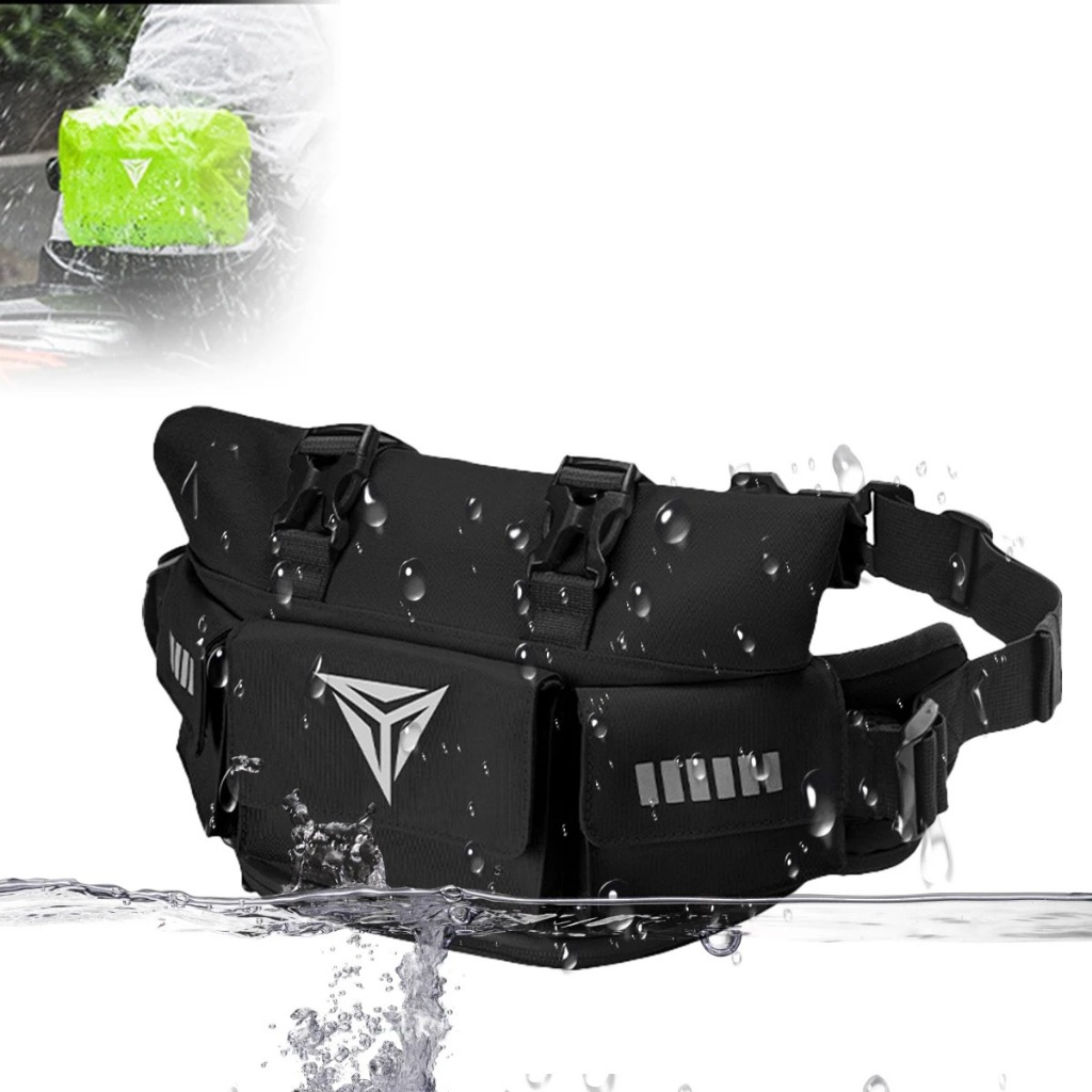 MOTOWOLF รถจักรยานยนต์เอวแพ็คกันน้ํา 7L ผ้า Oxford Multi-Way พกพาหัวเข็มขัดแม่เหล็ก