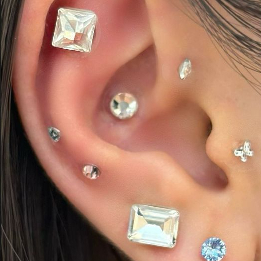 【ใหม่】Earseeds แผ่นแปะกดจุดหู ต่างหูแฟชั่นเกาหลี ได้สุขภาพ สไตล์มินิมอล ไม่ต้องเจาะหู ทำง่าย ปลอดภัย