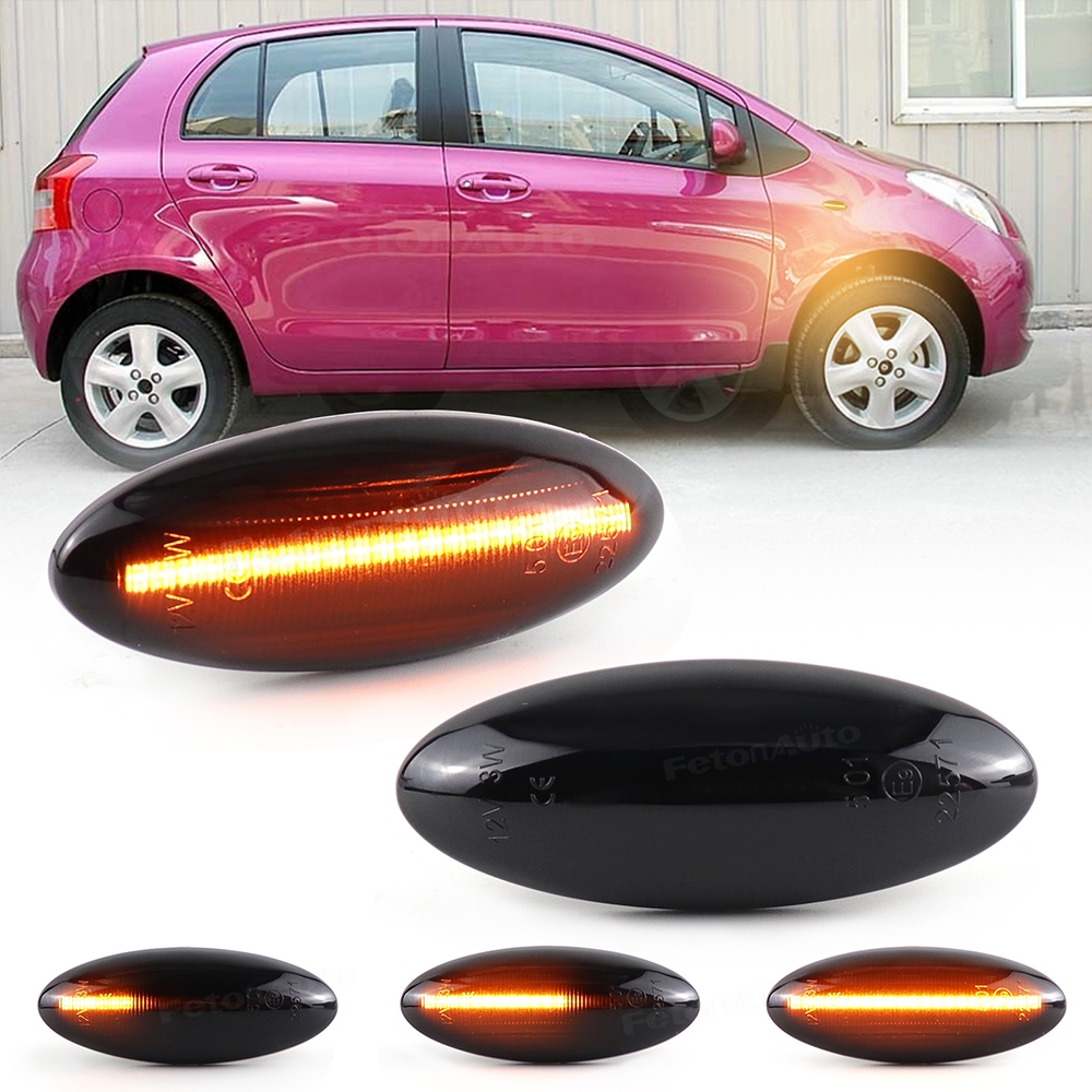 2 ชิ้น LED ไฟเลี้ยวแก้มข้าง LED ไฟวิ่ง TOYOTA Vios 07-12 Yaris 06-13 RAV4  Auris COROLLA *ราคาต่อคู่
