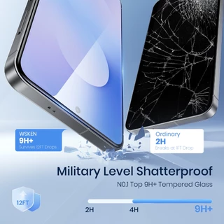 WSKEN ฟิล์มกันรอยหน้าจอสําหรับ Samsung S25FE ฟิล์มความเป็นส่วนตัว, ฟิล์มกระจกสําหรับ Samsung S25FE S24FE, ใส, ไร้ฟอง, กันรอยขีดข่วน, 2 แพ็ค