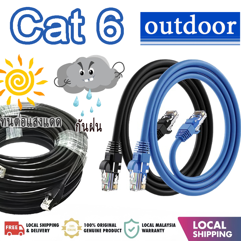เครือข่ายท้องถิ่น RJ45 สายเคเบิลเครือข่ายท้องถิ่น CAT6 สายเคเบิลเครือข่ายเราเตอร์/เครือข่าย 3 M/5 M/10 M/20 M/30 M/50 M