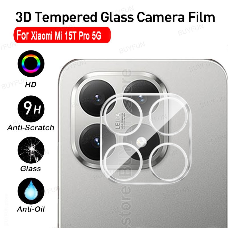สําหรับ Redmi Turbo 4 Pro 15T t15pro Mi14Tpro 14T turbo4 3D กล้องสําหรับ redmi note 14 13 plus Poco x7 pro เลนส์ป้องกันฟิล์มกระจกนิรภัยใส