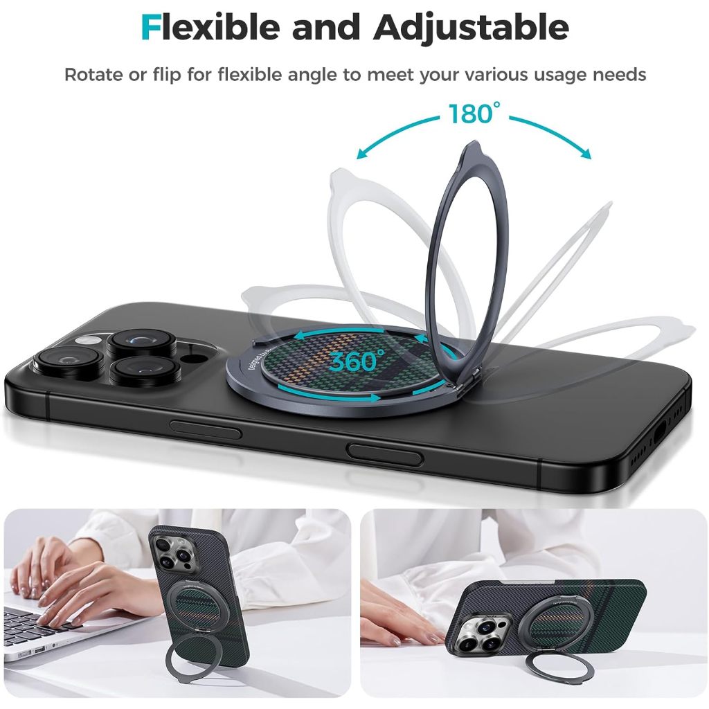 [Benks Official] Benks ที่วางแหวนแม่เหล็กสําหรับ iPhone 0.39 มม. ขาตั้งโลหะบางเฉียบ 360° ด้ามจับแหวนโทรศัพท์แบบหมุนได้และขาตั้ง ArmorPop Aramid Fiber ใหม่ ราคา ถูกที่สุด ดีลบีเคเค แกลเลอรีภาพที่ 6