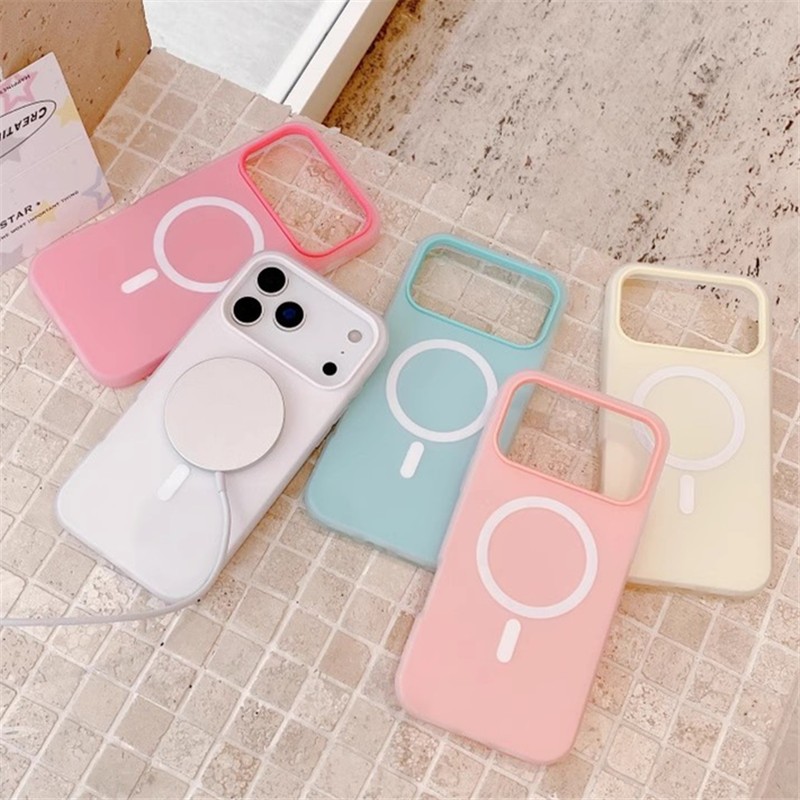【2 in 1/TPU+Pc/Jelly Matte hard case/Rose Red】เคสไอโฟน compatible for iPhone 17 Air 17 Pro Max 16 15 14 13 12 11