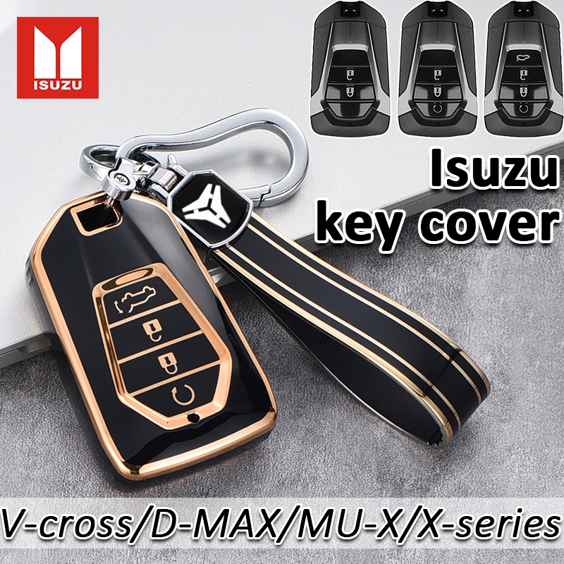 Isuzu V-cross/D-MAX/MU-X/X-series ปลอกกุญแจรถ เคสกุญแจรีโมท เชือกคล้องพวงกุญแจ