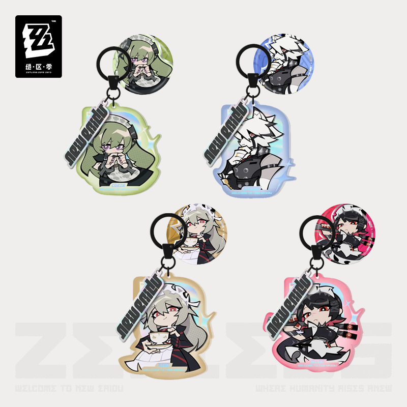 Sunsyea Zenless Zone Zero สินค้าอย่างเป็นทางการ miHoYo Original LD Series รุ่น Q Badge จี้ Victoria House Keeping Lycaon Ellen