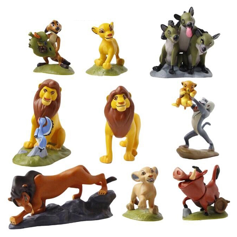 9 ชิ้น/เซ็ต ภาพยนตร์ Lion King Simba Nala Pumbaa Timon Mufasa Timon แผลเป็น Zazu อะนิเมะ Action Figures ตุ๊กตาของเล่นเด็กของขวัญวันเกิด