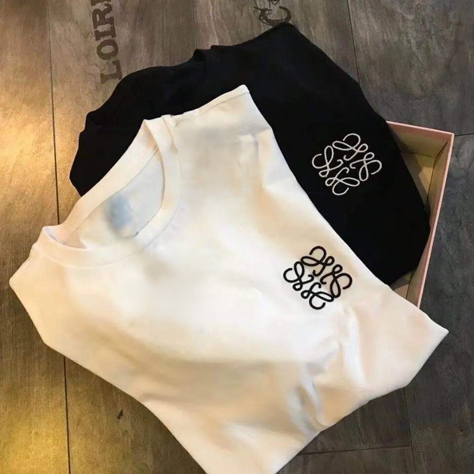 เสื้อยืดคอกลมผู้ชายและผู้หญิง ทำจากผ้าฝ้าย 100% ขนาดโอเวอร์ไซส์ สไตล์คลาสสิก พิมพ์ Lo-wee คุณภาพสูง และสวมใส่สบาย เหมาะสำหรับการแต่งตัวลำลอง