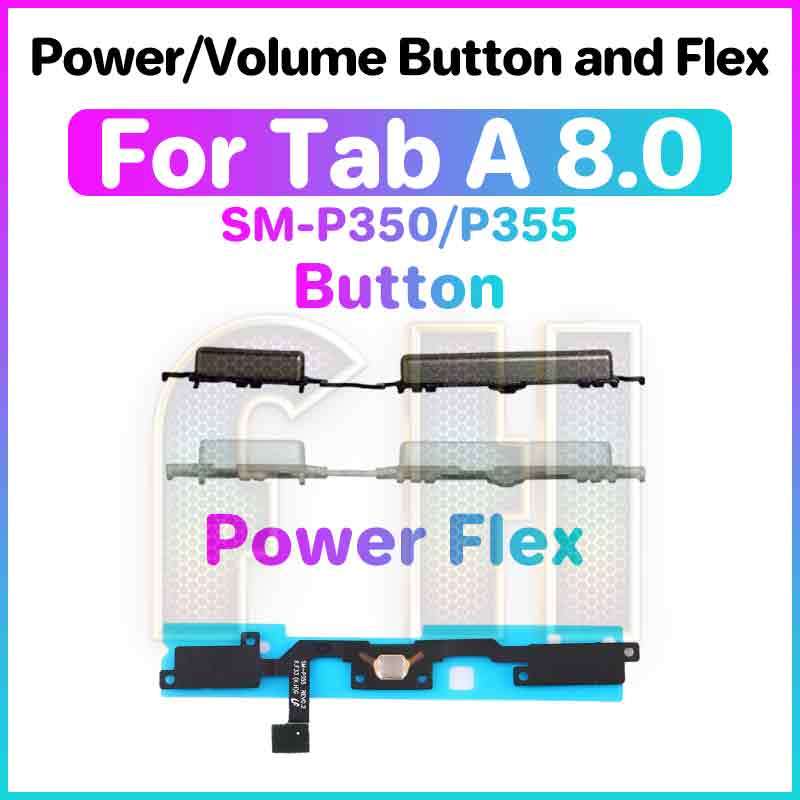 ปุ่มปรับระดับเสียงไฟ Flex สําหรับ Samsung Galaxy Tab A 8.0 P350 P355 สวิทช์เปิด OFF Key Mute Volume ปุ่มควบคุมริบบิ้น Flex Cable