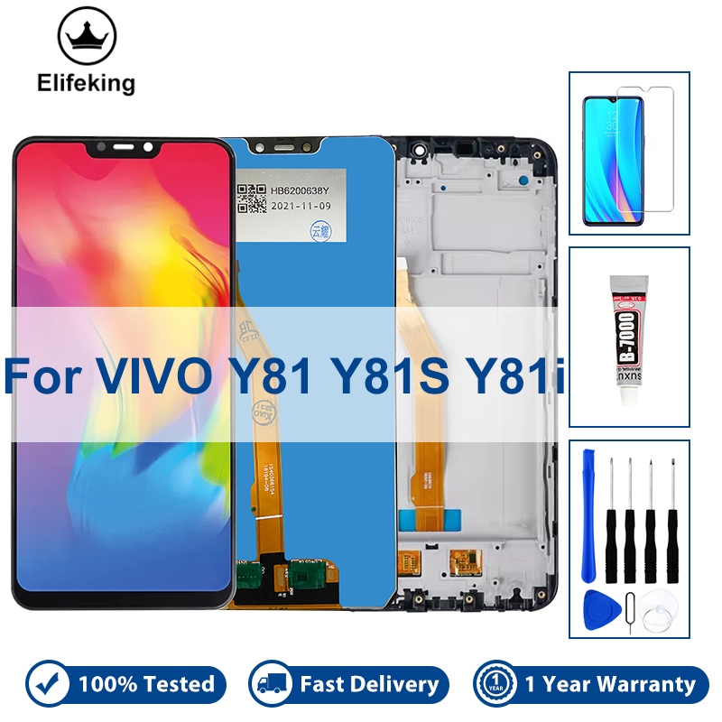 6.22 LCD สําหรับ VIVO Y81 Y81S Y81i จอแสดงผล Touch Screen Digitizer Assembly 1812 1808 1803 V1732A เ