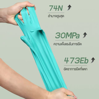 33CM ถุงมือล้างจาน สีเขียว ซิลิโคน รุ่นหนาพิเศษ ถุงมือทำความสะอาด ถุงมือยางล้างจาน ปกป้องของคุณ