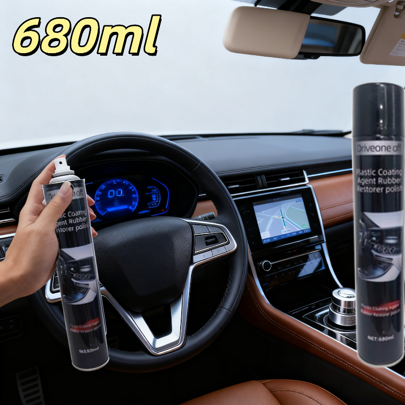 ตัวแทนฟื้นฟูคอนโซลและชิ้นส่วนพลาสติกต่างๆ เคลือบยางดํา 680 มล.