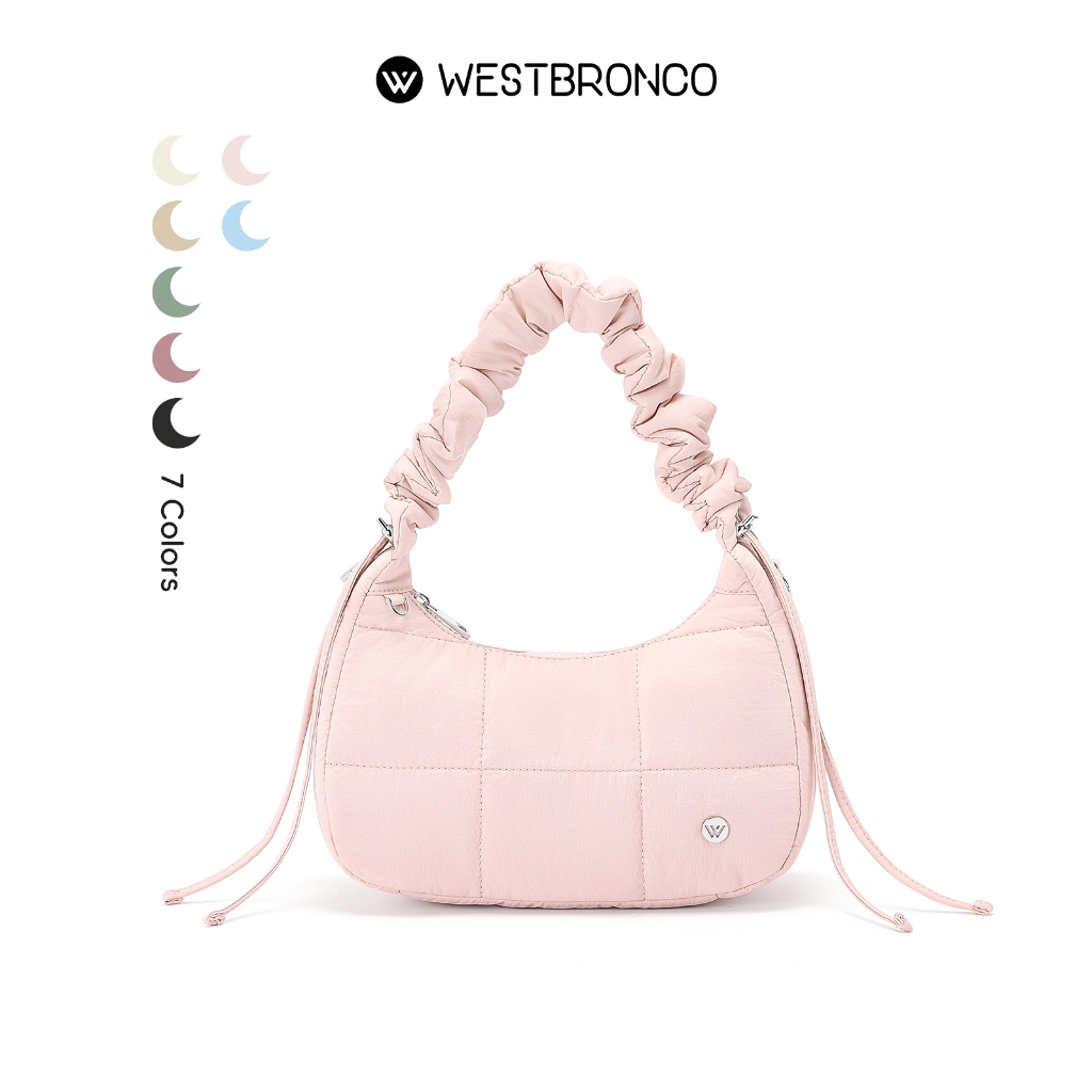 WESTBRONCO รุ่นWhipcream (วิปครีม) กระเป๋าทรงพระจันทร์ มาพร้อมสายรูดปรับความยาวได้ กันน้ำ ใช้ได้ทั้งแบบถือ สะพายไหล่ หรือสะพายข้าง