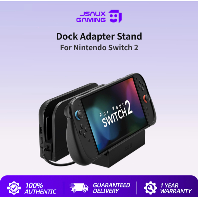 JSAUX ขาตั้งอะแดปเตอร์แท่นวาง สําหรับ Nintendo Switch 2 Dock Adapter Stand รองรับเสถียร, การเข้าถึงม