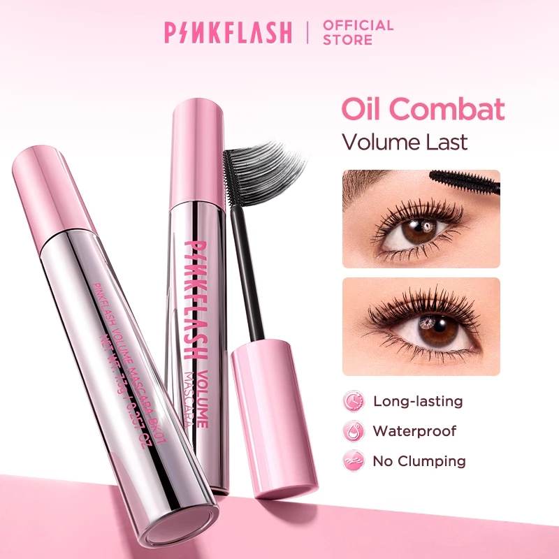 Pinkflash Oil Combat Ultra-proof Volume Mascara กันน้ํา Sweatproof Smudge-proof 12H Volume