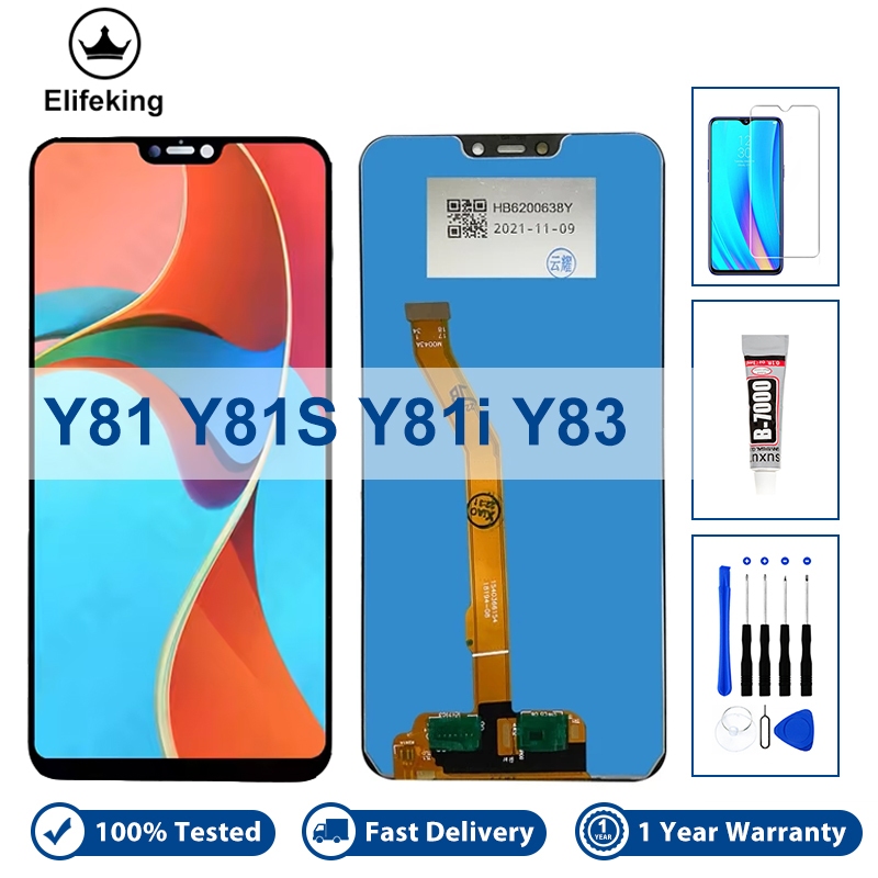 ทดสอบ 100% สําหรับ VIVO Y81 Y81S Y81i Y83 1808 1802 LCD หน้าจอสัมผัส Digitizer Assembly Replacement