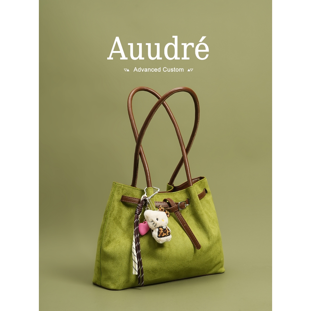 Auure กระเป๋าใต้วงแขนไหล่เดียวความจุขนาดใหญ่ย้อนยุคกระเป๋าเดินทางหญิง