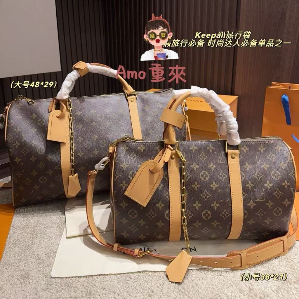 มาใหม่ Keepall Travel Airport หนังแท้ผู้ชายผู้หญิง Messenger กระเป๋าเดินทางขนาดใหญ่ความจุ 394