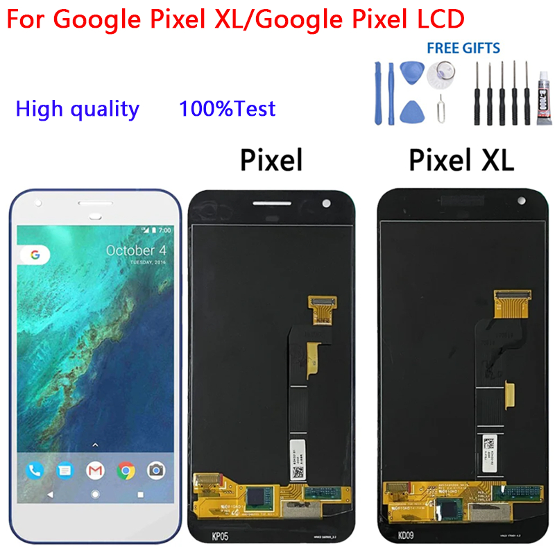 สําหรับ Google Pixel XL/Google Pixel จอแสดงผล LCD Touch Screen Digitizer Glass Assembly อะไหล่ซ่อม
