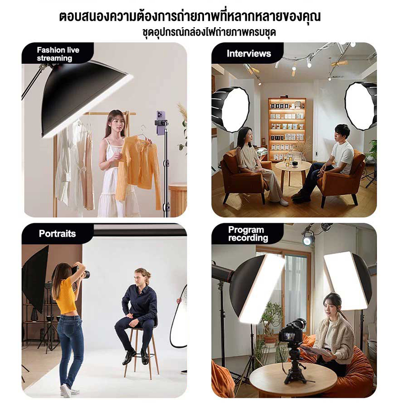 กล่องไฟอ่อนรังผึ้งตารางไข่ตารางแปดเหลี่ยมแถบยาวตารางปากลึกโยนนุ่มแสงปกพับแบบพกพาถ่ายภาพวิดีโอสดโคมไฟปก - รูปที่ 3