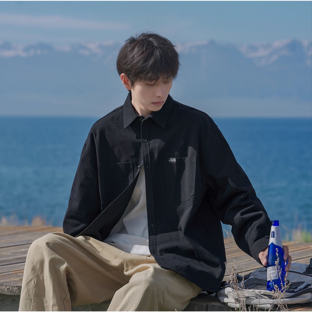 HOT เสื้อเชิ้ตผู้ชาย แมทช์ได้กับหลายลุค ราคา ถูกที่สุด ดีลบีเคเค แกลเลอรีภาพที่ 9